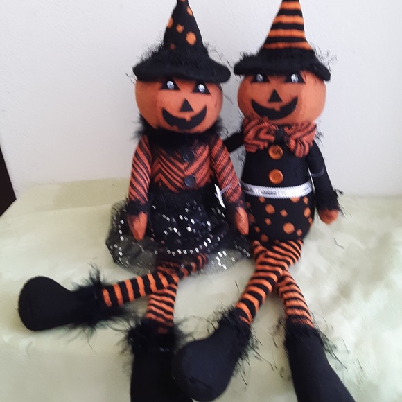 🛍️ Mr & Mrs Pumpkin Dolls Set 2 NEW - Picture 5 of 15